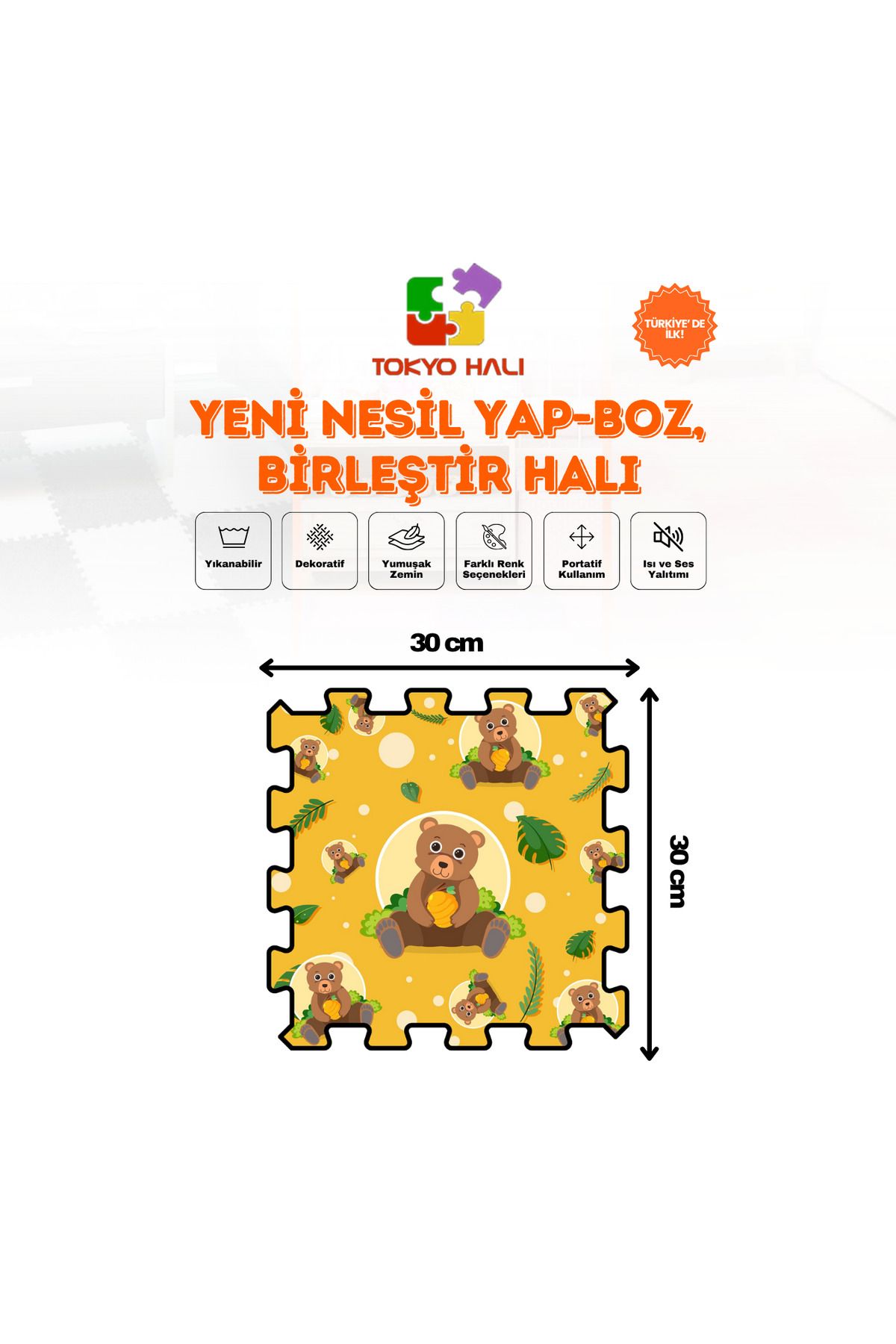 Tokyo Halı Puzzle Halı, Kendi Tasarımını Oluştur, Yapboz Halı, Peluş Halı