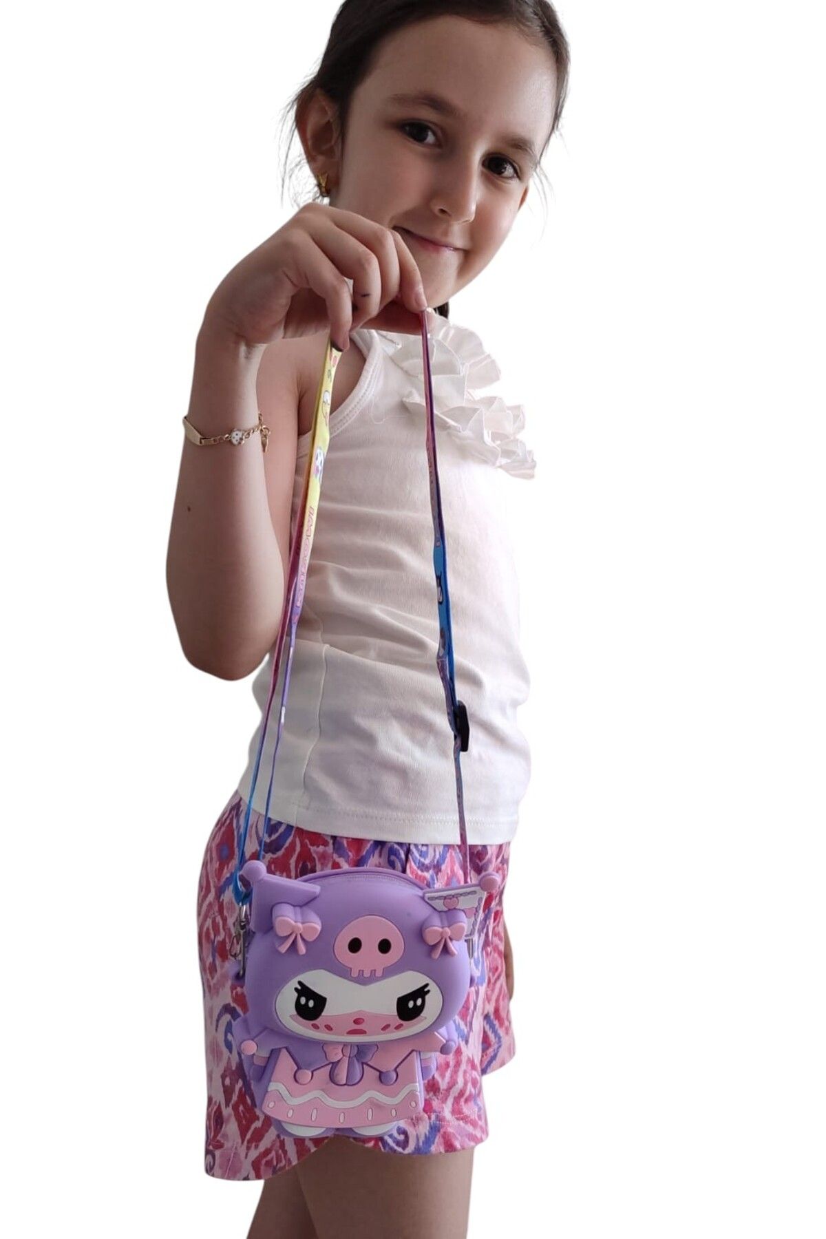 FAMEMUS ACCESSORY Sevimli Karakter Kuromi Figürlü Silikon Çocuk Çantası (1 ADET )