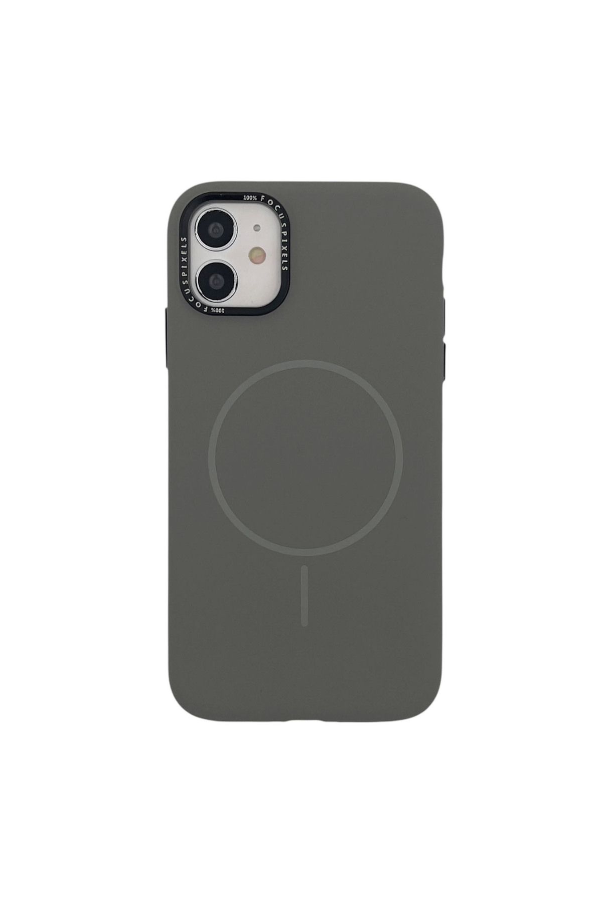 Nettech iPhone 11 Uyumlu Magsafe Arka Koruma Kılıf (Gri)