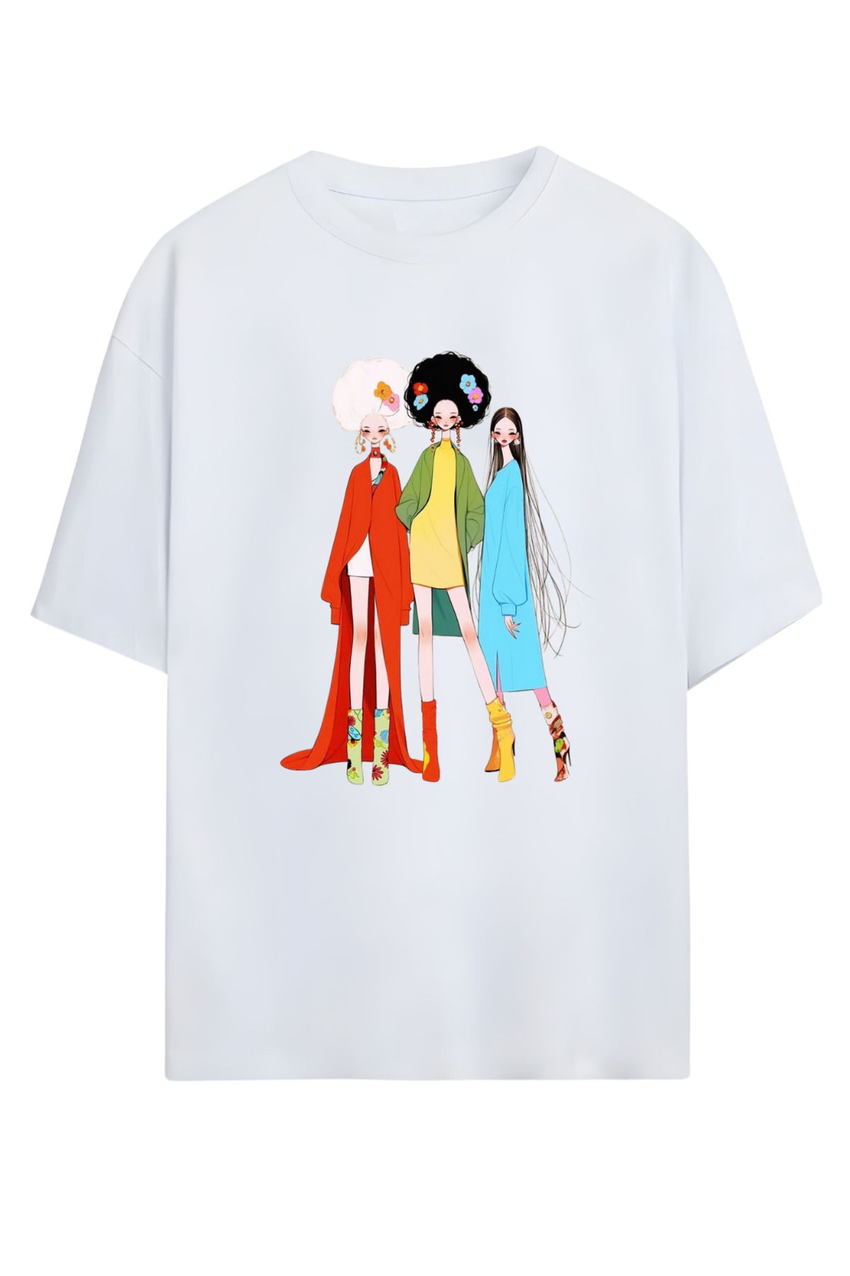 MAGORS GraffTee Unisex %100 Organik Pamuk Bisiklet Yaka Illustrasyon Baskılı Özel Tasarım T-shirt