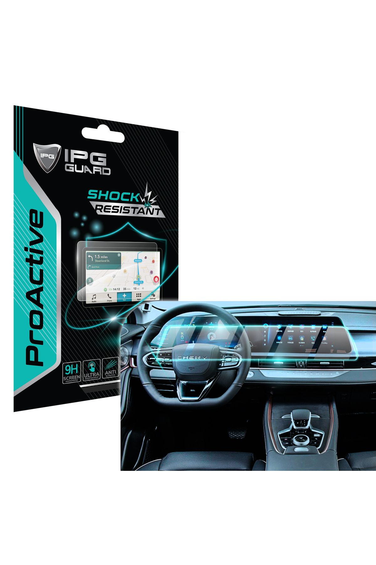Ipg Chery 2025 Omoda 5 Pro 24.6” Bilgi ekranı (Tek Parça) 9H Nano IPG ProActive Ekran Koruma