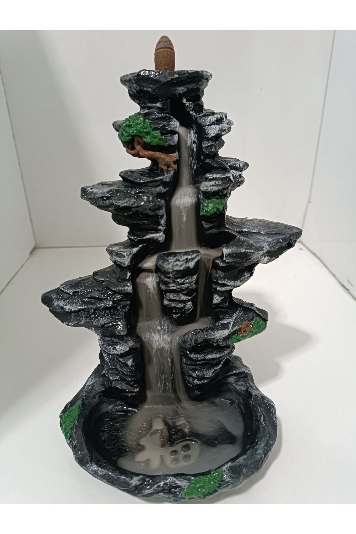 Elioure Şelale Geri Akış Tütsülük, 24x12 cm, Siyah, Estetik ve huzur dolu tasarım