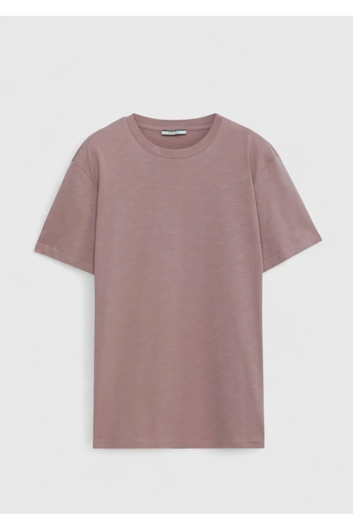 Ramsey Gül Kurusu Bisiklet Yaka %100 Pamuk T-Shirt