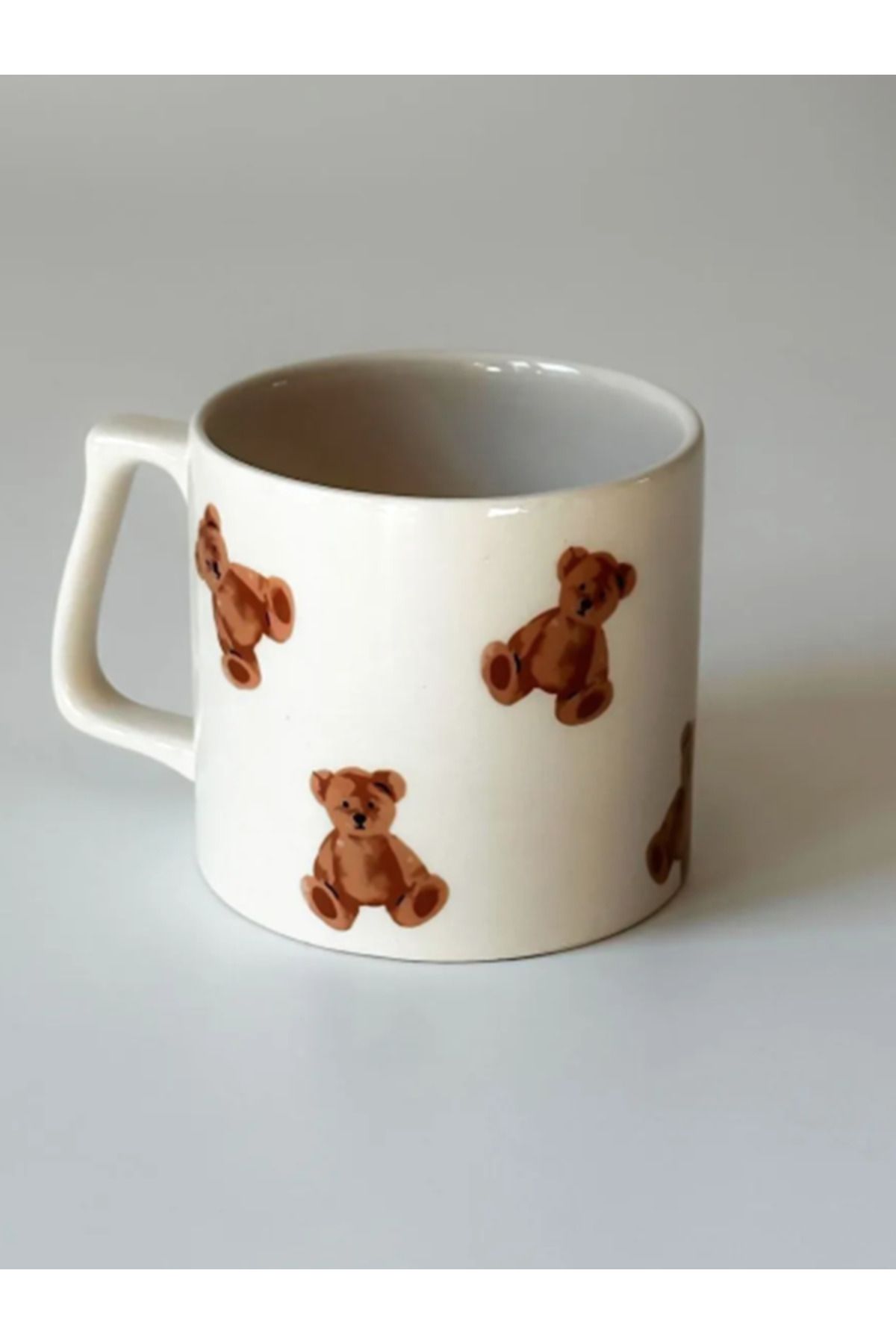 Dobarlan Bıragma Gendini Mini Ayıcık Teddy Bear Baskılı Kupa Bardak Seramik Kahve Mug