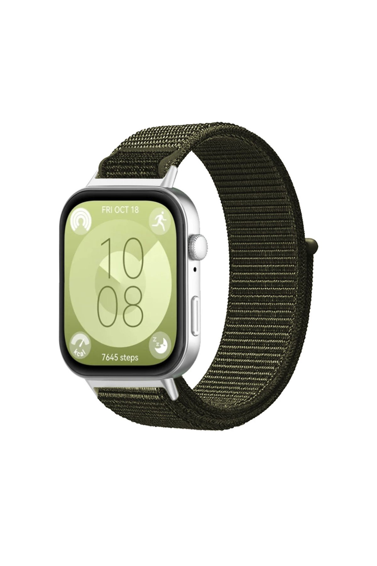 Forzacase Huawei Watch Fit 4 / Fit 4 Pro ile uyumlu Hasır Örgü Cırtlı Kordon Kayış - FC1056