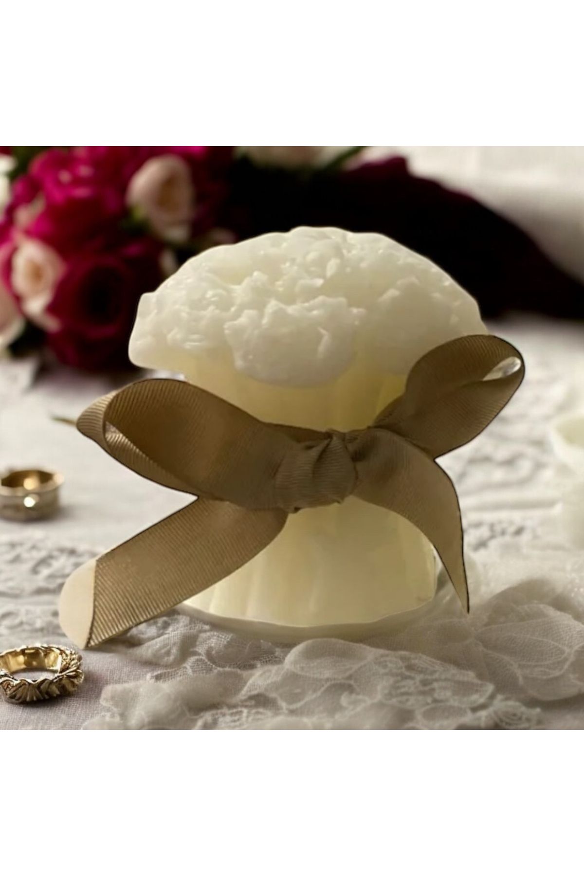 Elioure Beyaz çiçekli nikah ve nişan tepsi aksesuarı, pinterest tarzı dekorasyon.