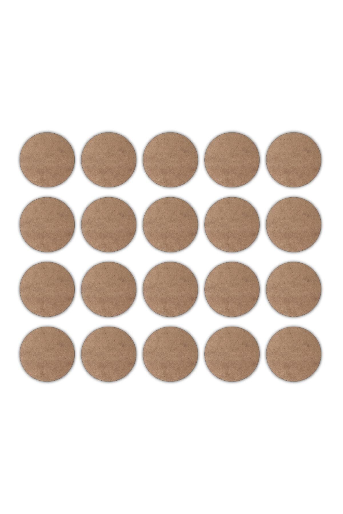 Elioure Ham MDF 10 cm çapında, 2,7 mm kalınlıkta, 20 adet supla seti