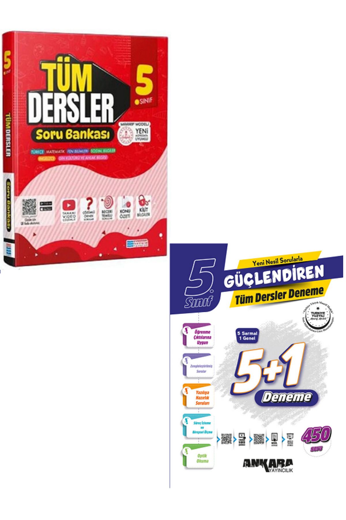 Evrensel İletişim Yayınları 5.Sınıf Evrensel Tüm Dersler Soru Bankası + 5.Sınıf Ankara Güçlendiren 5+1 Tüm Dersler Deneme