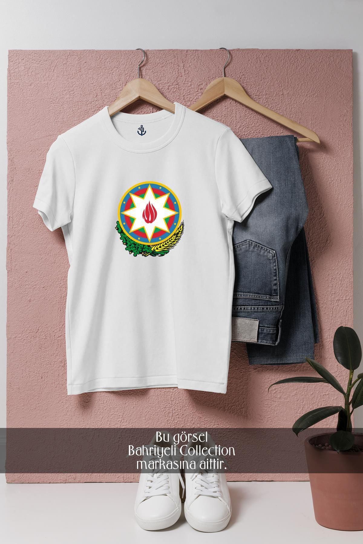Bahriyeli Collection Oversize Azerbaijan Soviet Socialist Republic National Emblem Tasarımlı Unisex T-Shirt