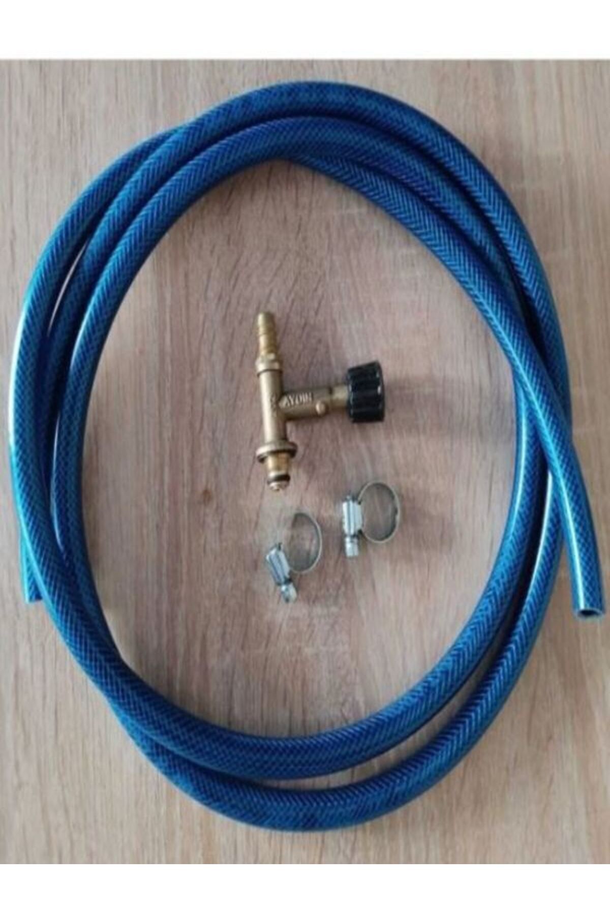 GURKAN Aygaz Milangaz Tüp Hortumu Ve Bağlantı Setİ (2 METRE hortum+Kelepçe+ DAR ÇEMBER UYUMLU Musluk)