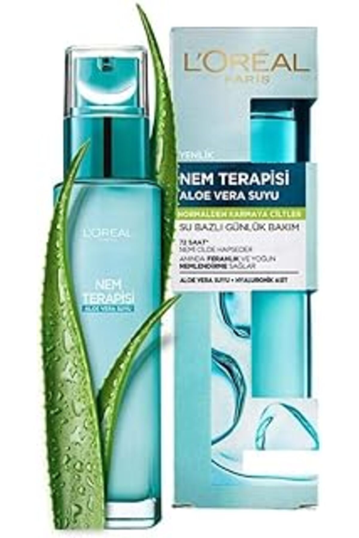 Pazarcan L’Oréal Paris Nem Terapisi Aloe Vera Suyu, Nemlendirici Ve Ferahlık Etkili Krem, Normalden Karmaya