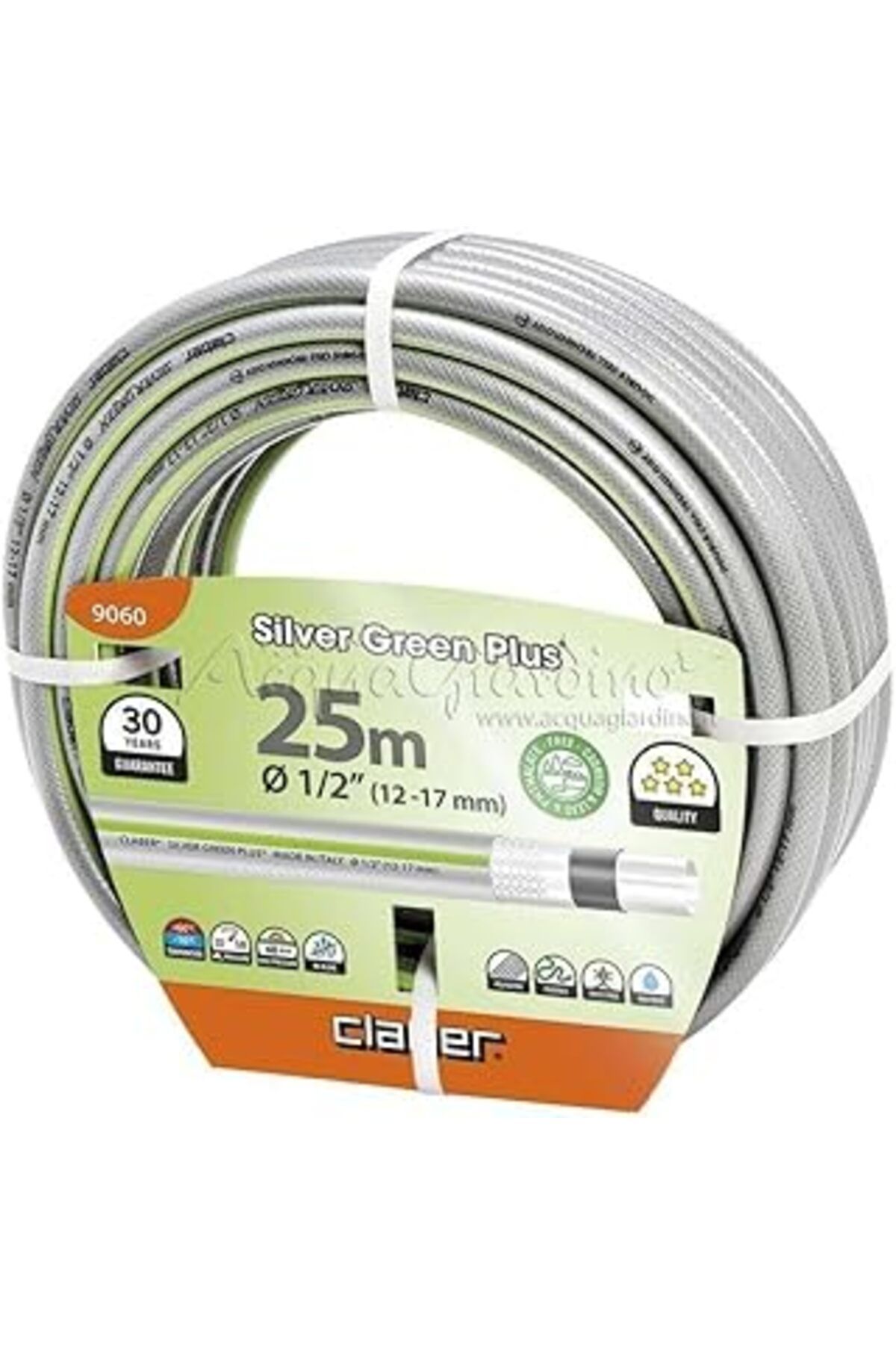 Pazarcan Claber 9060 Silver Green Plus Hortum 1/2İnç, 25 Metre