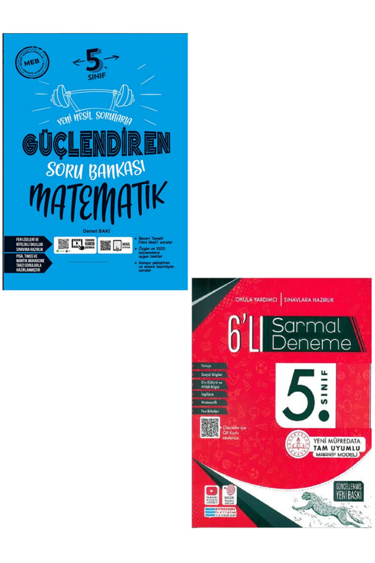Evrensel İletişim Yayınları 5.Sınıf Ankara Güçlendiren Matematik Soru Bankası + 5.Sınıf Evrensel 6'Lı Sarmal Deneme / 2 KİTAP