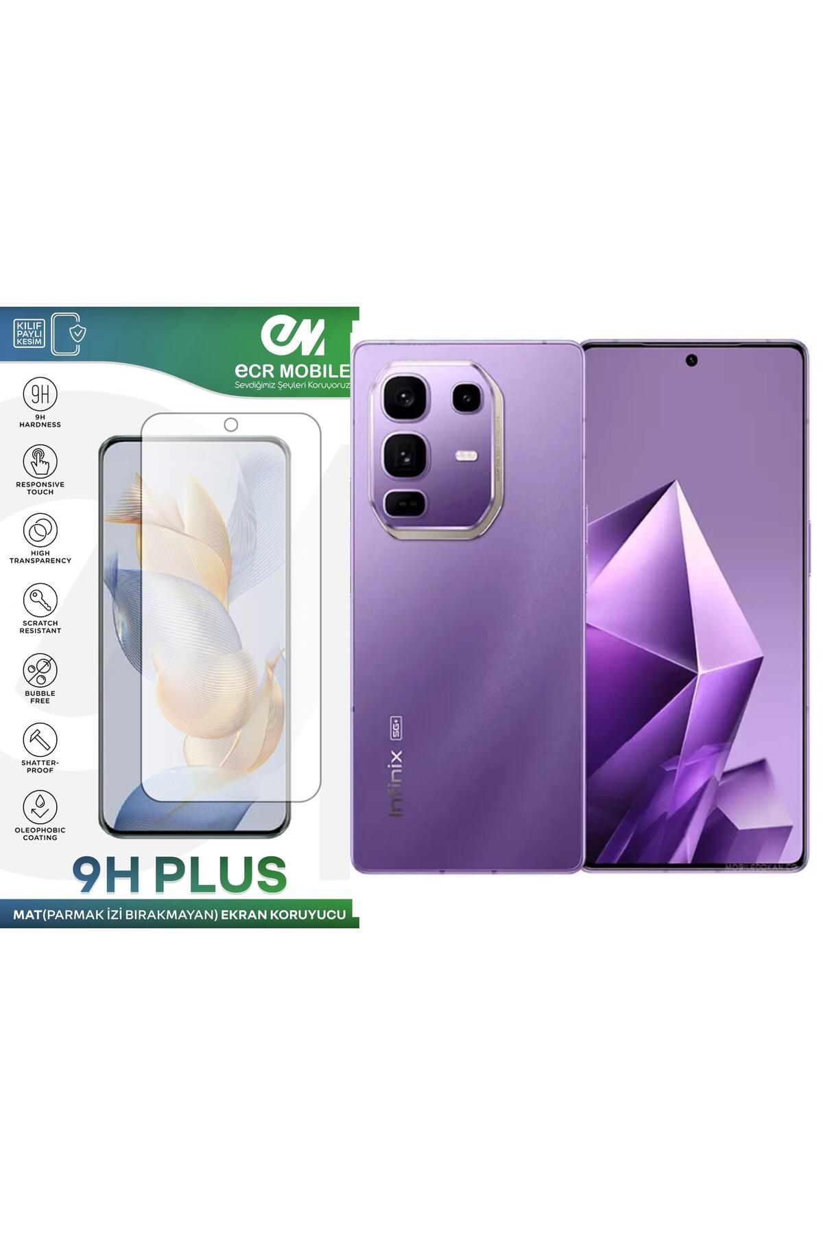Ecr Mobile Infinix Note 50 Pro Plus Ekran Koruyucu MAT Parmak İzi Bırakmayan Uyumlu Esnek Nano Kırılmayan