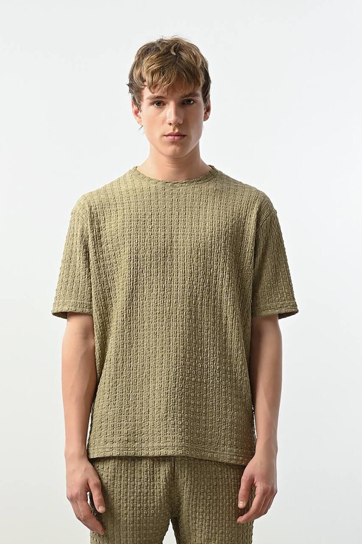 MARRAKECH Bisiklet Yaka Dokulu Erkek T-Shirt