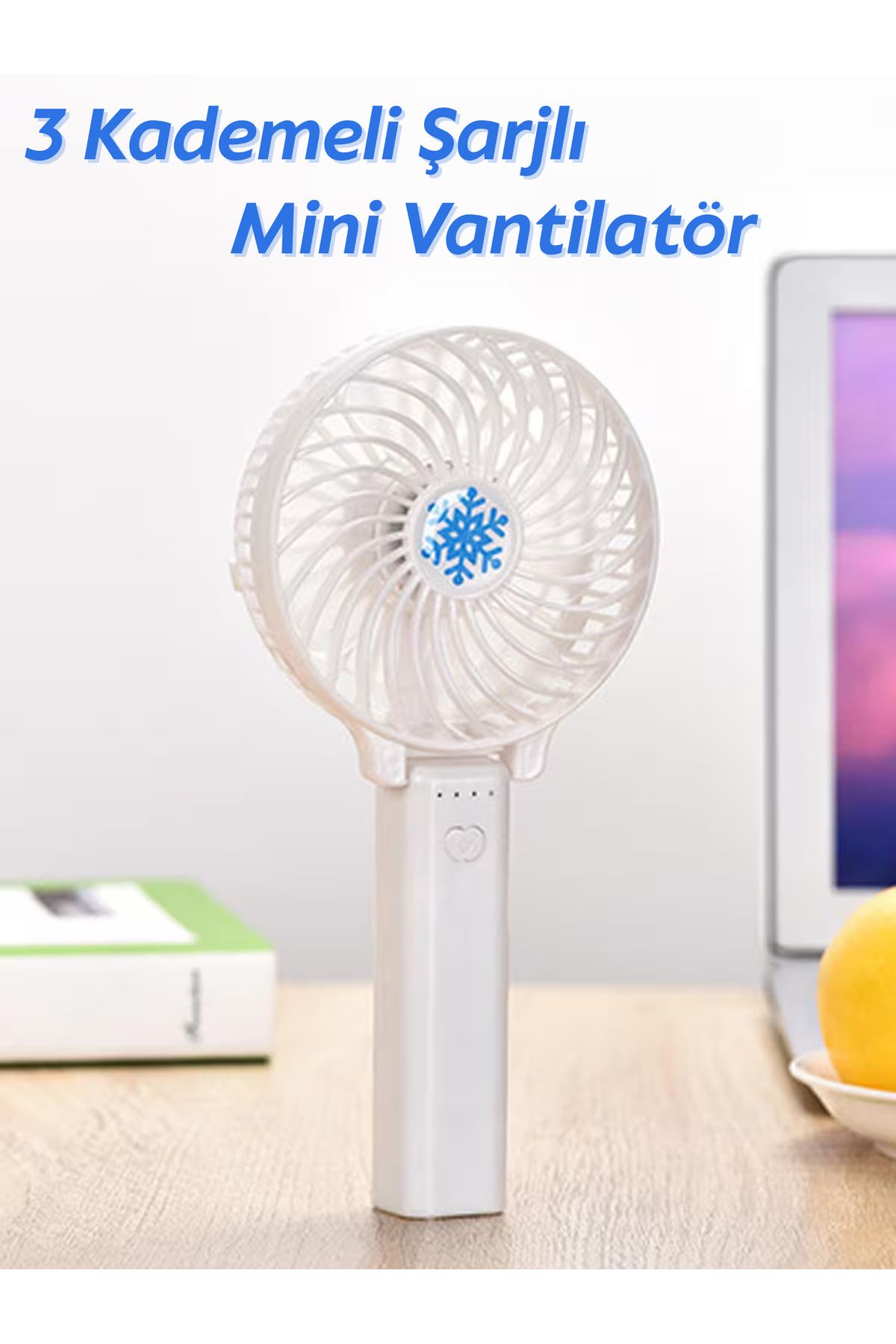 Petrix 3 Kademeli Şarjlı Mini Vantilatör