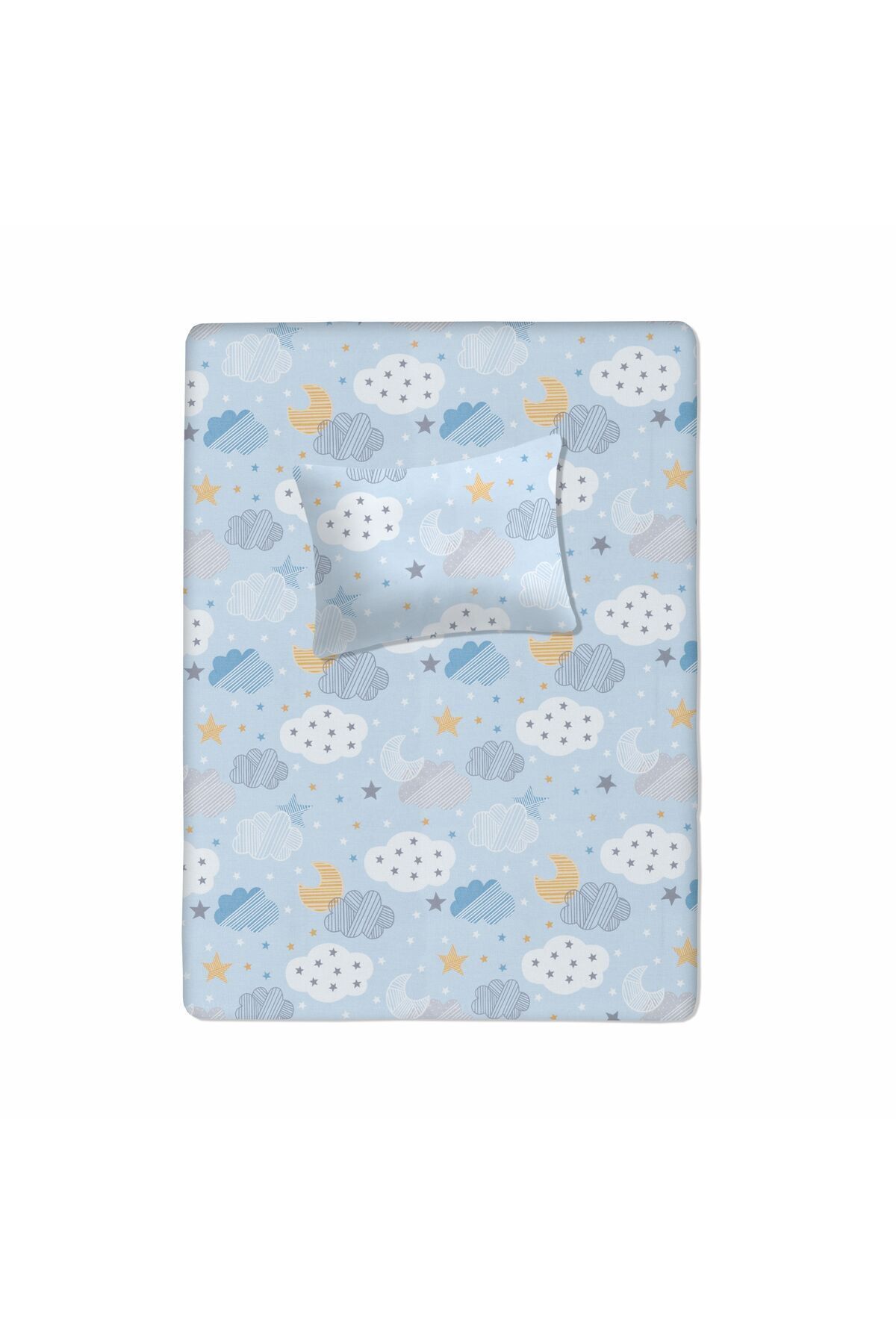 Lief Home %100 Pamuklu Bebek Lastikli Çarşaf 60x120+20 | Bebek Yastık Kılıfı 35x45