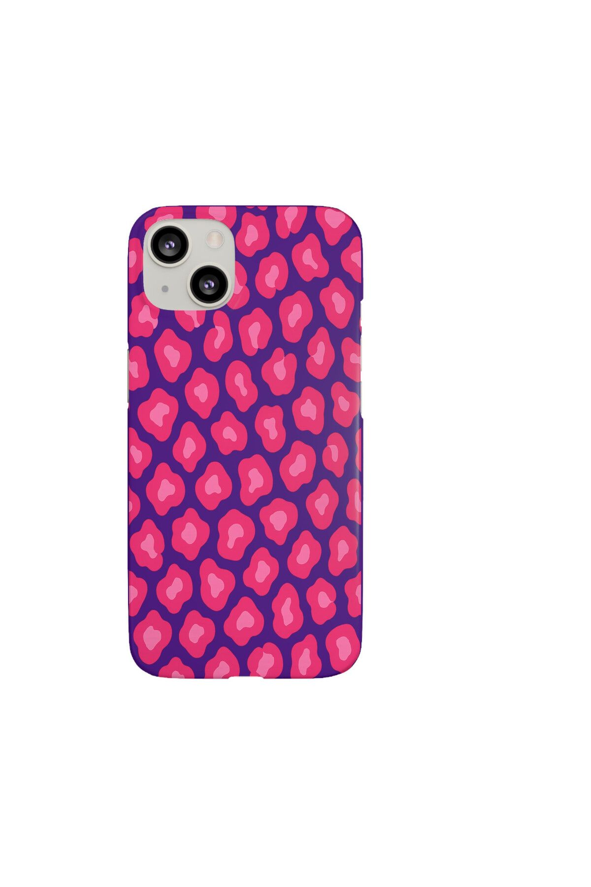 HyperAge İPhone 13 / 14 Uyumlu Kılıf İçi Kadife Lansman Leopar Tasarım Baskılı Silikon Kapak