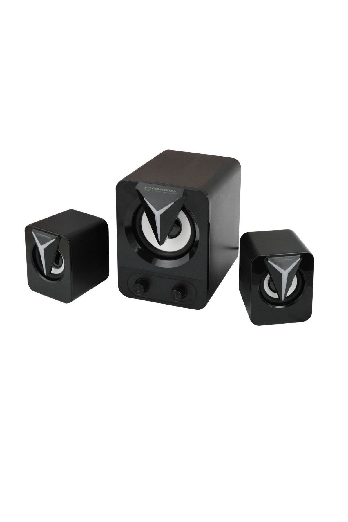 ESPERANZA-Difuzoare stereo 2.1, 10W, mufă de 3,5 mm, sursă de alimentare USB, Esperanza Rainbow Soprano, RGB, negru 3