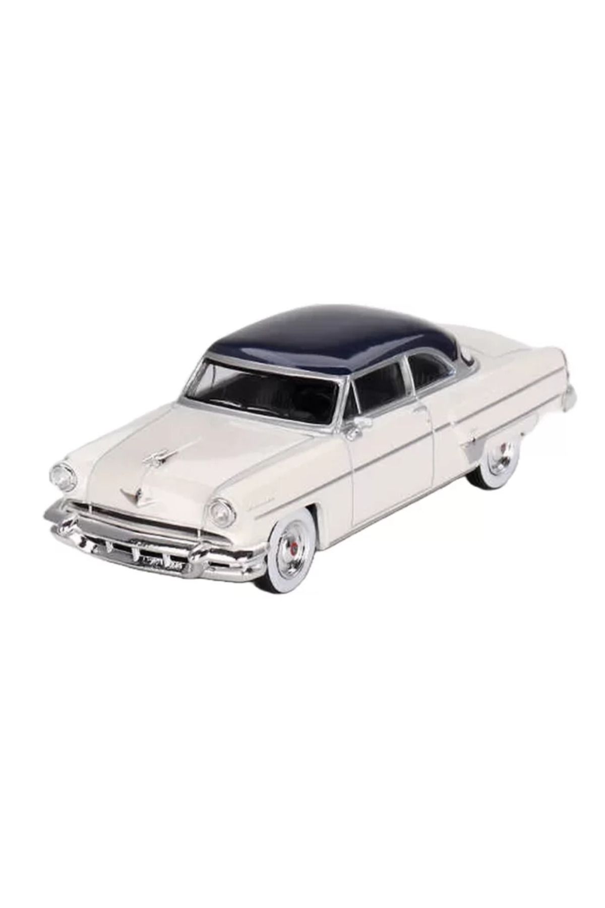 Angel Of Life Mini Gt 1/64 Lincoln Capri 1954 Arctic White / Atlantic Blue