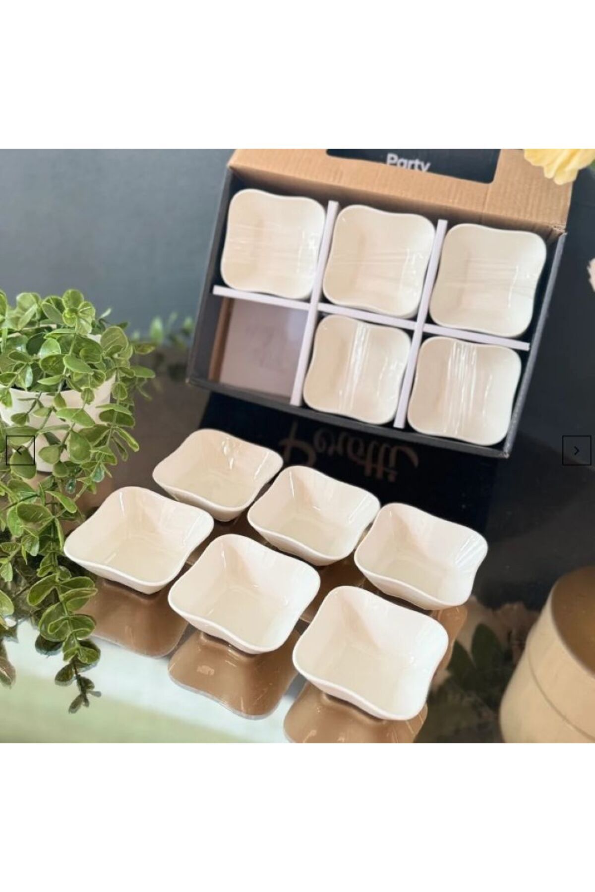 hinezahome Kare Sunum Mini Kase 6'lı
