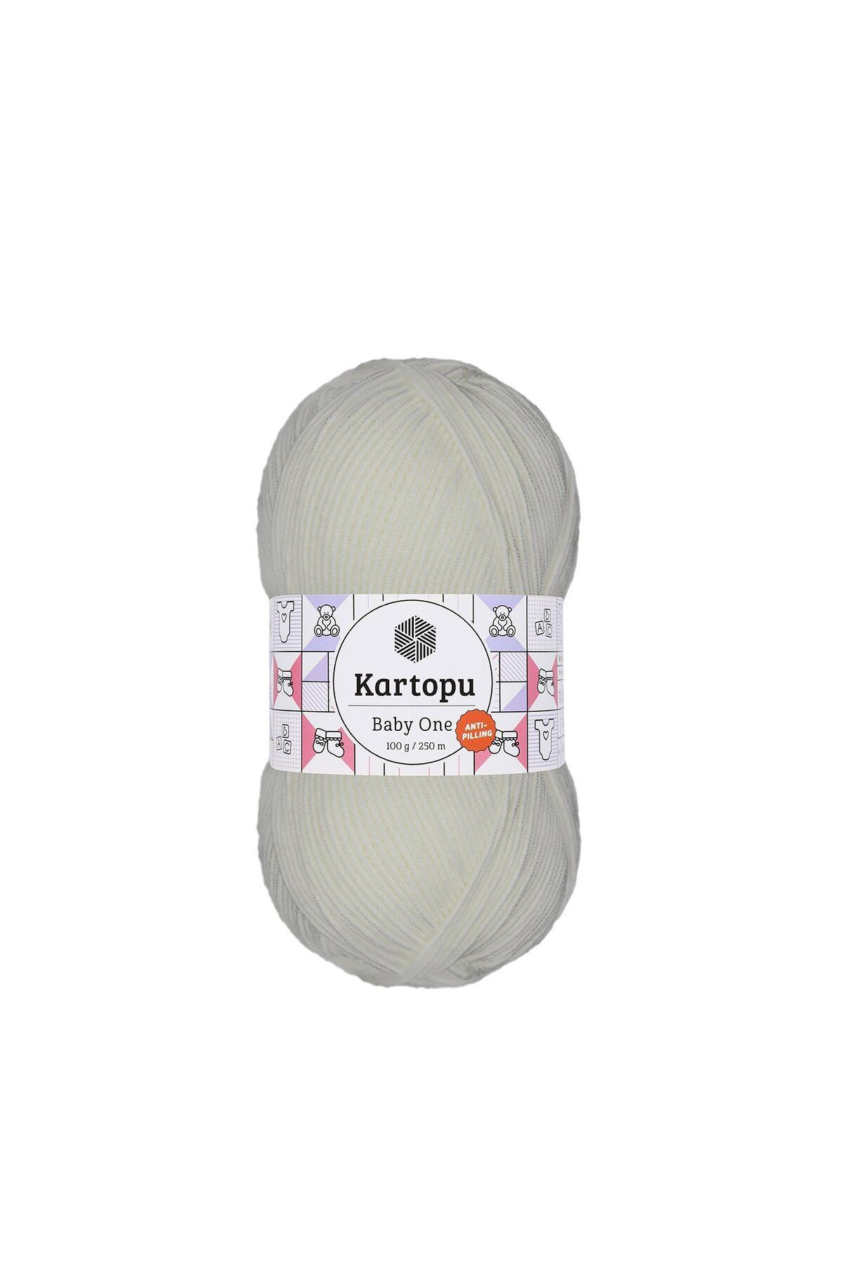 Kartopu 5 Adet Baby One %100 Anti-pilling Bebek İpi K010 Beyaz