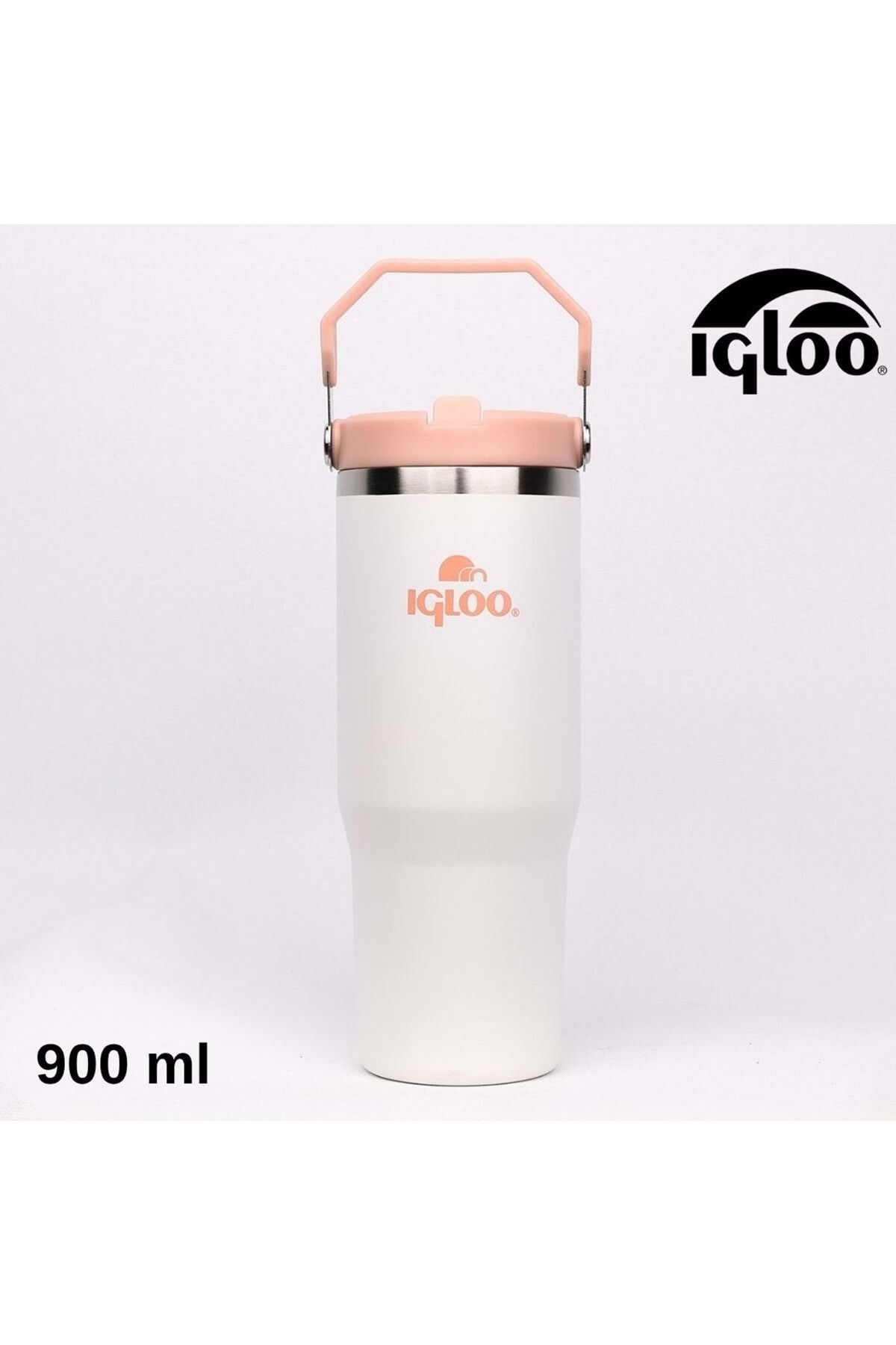 IGLOO Powder Termos 900ml Matara BEYAZ-PEMBE