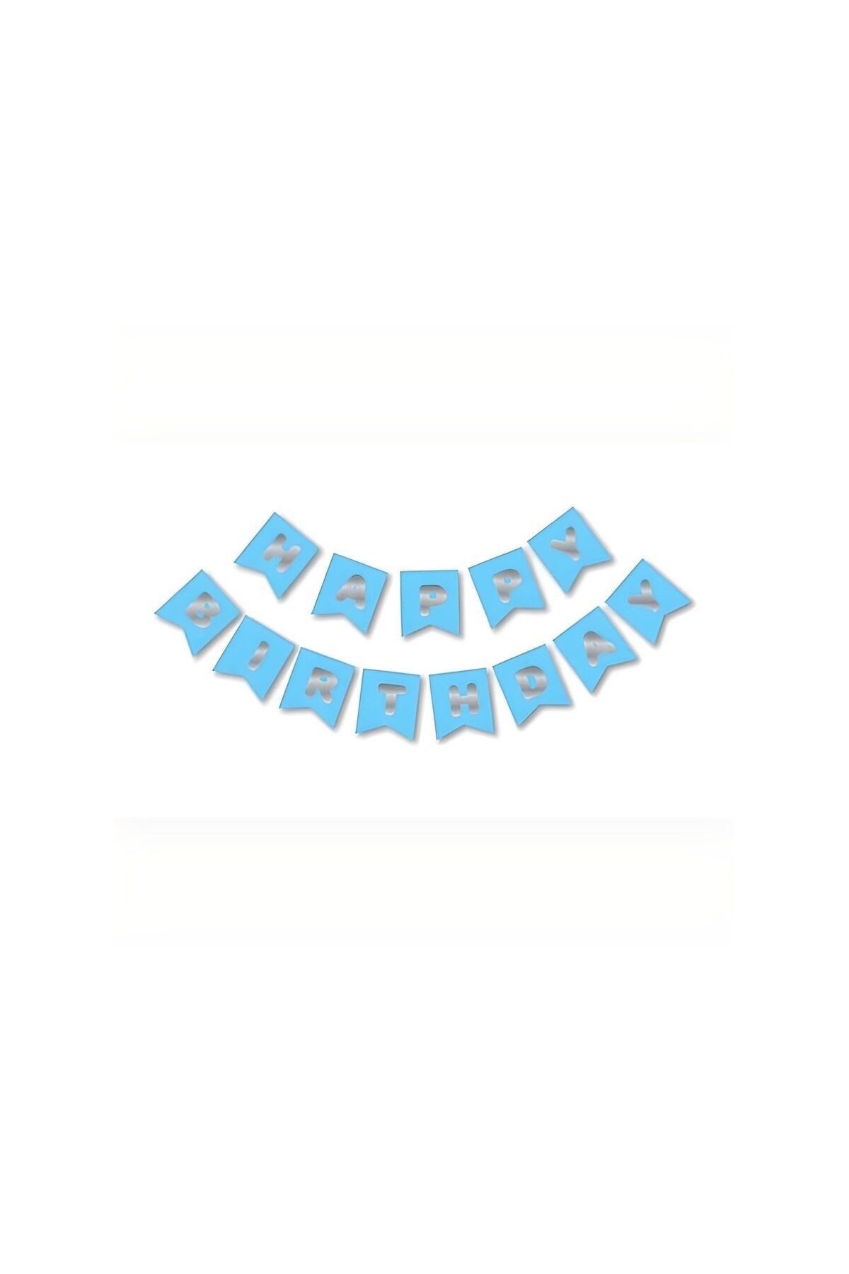 ZENVİVA MAVİ -GÜMÜŞ HAPPY BIRTHDAY BANNER