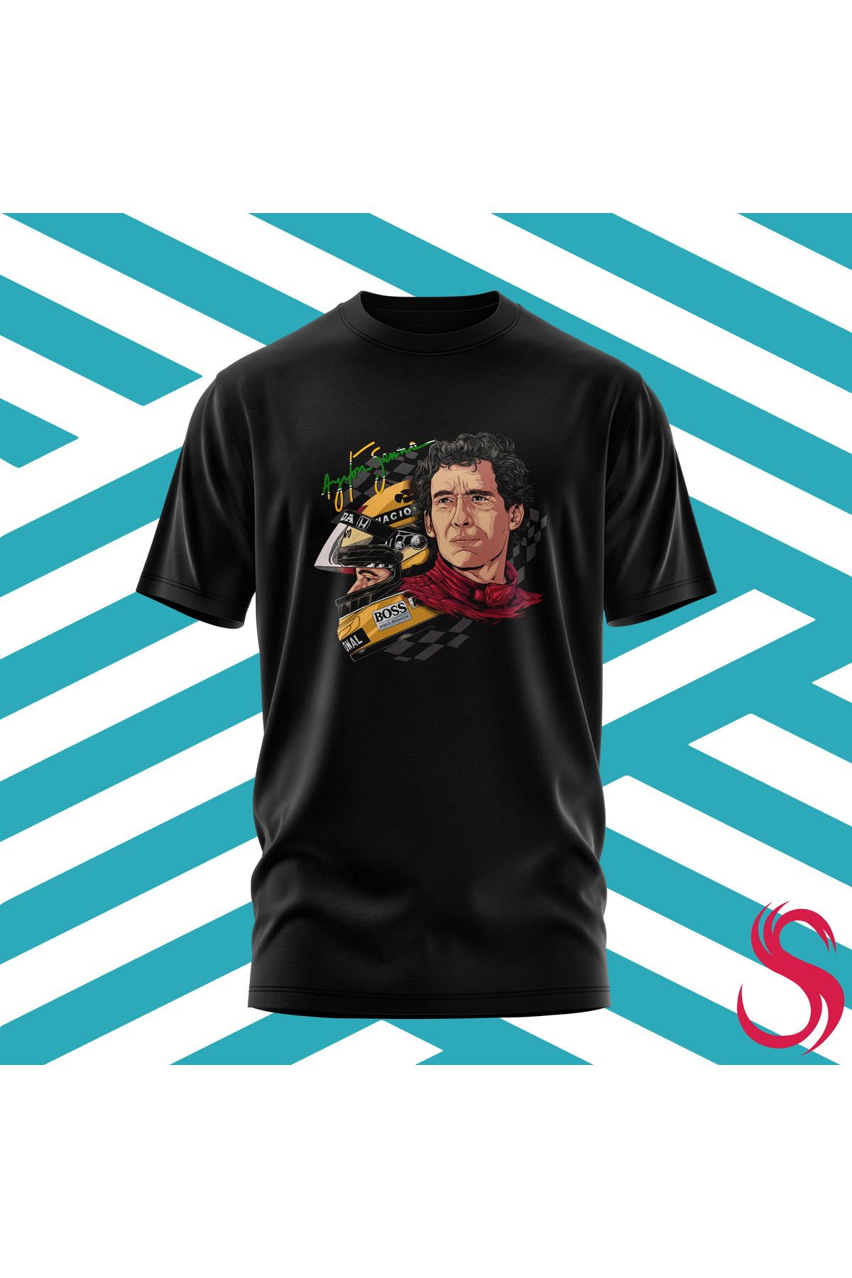 Scudetto T-Shirt Aytron Senna Portre Unisex Tişört