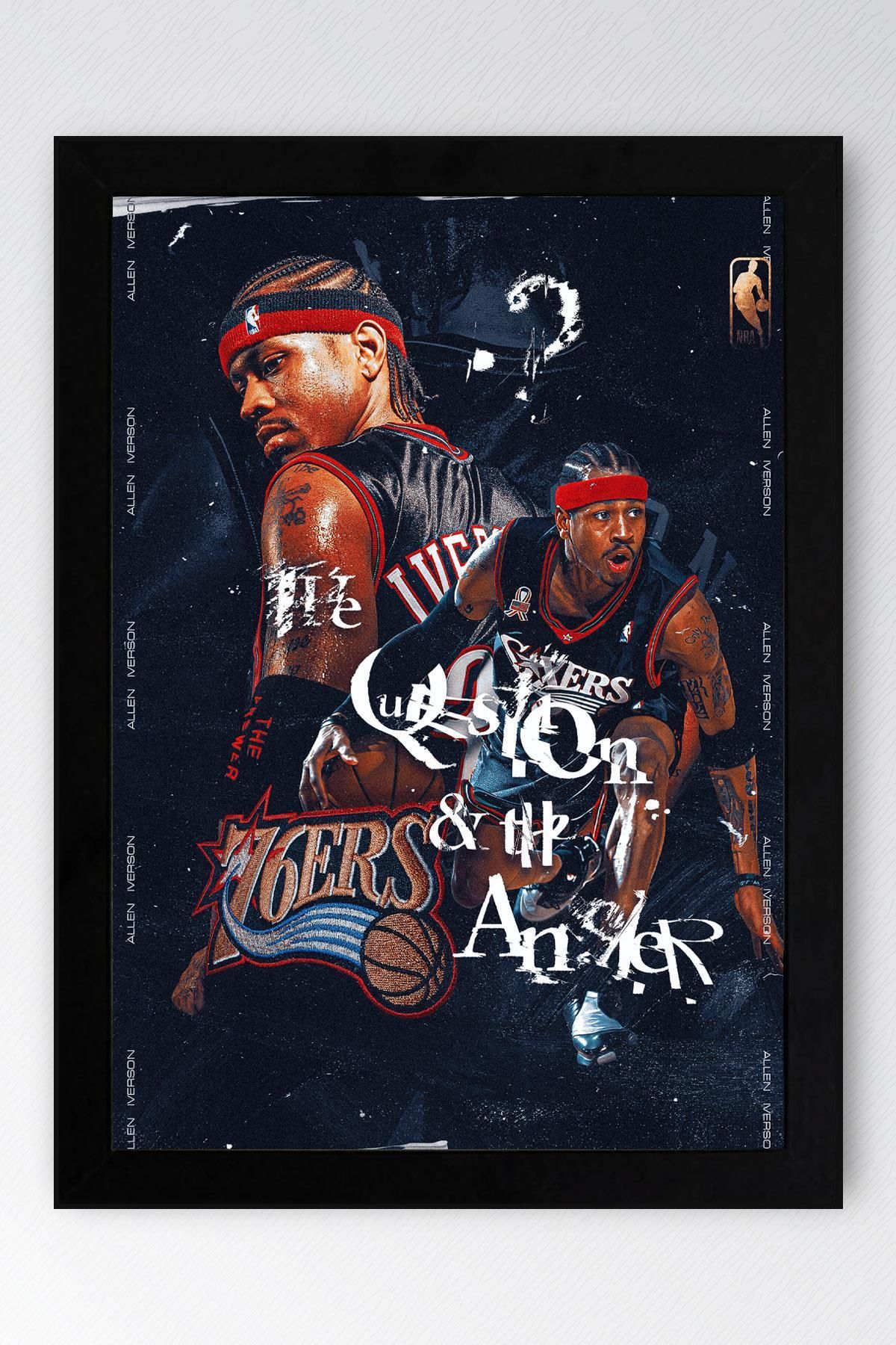 Saturn Allen Iverson Çerçeveli Tablo - Basketbol NBA Posteri Tablo