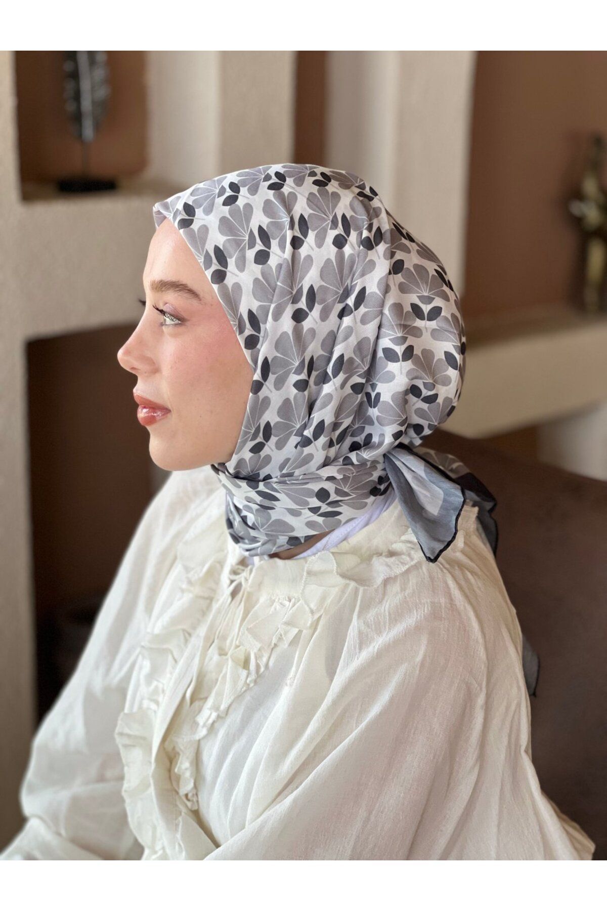 Modakaşmir Yonca Desen Pamuk Eşarp