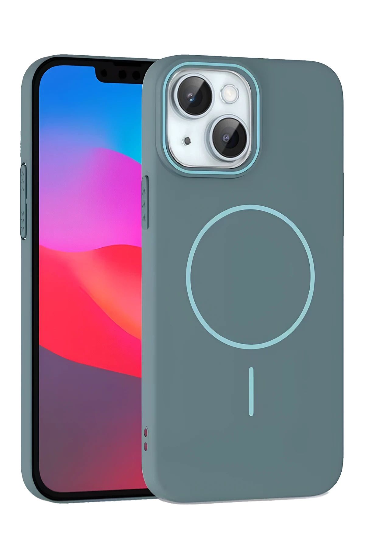 cepmoda iPhonE 13 & 14 | BROS Telefon Kılıfı - Magsafe destekli, Kamera Çıkıntılı Kapak | TURKUAZ