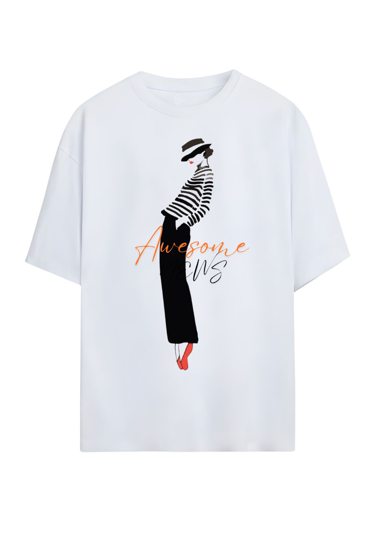 MAGORS GraffTee %100 Organik Pamuk Bisiklet Yaka Illustrasyon Baskılı Özel Tasarım T-shirt