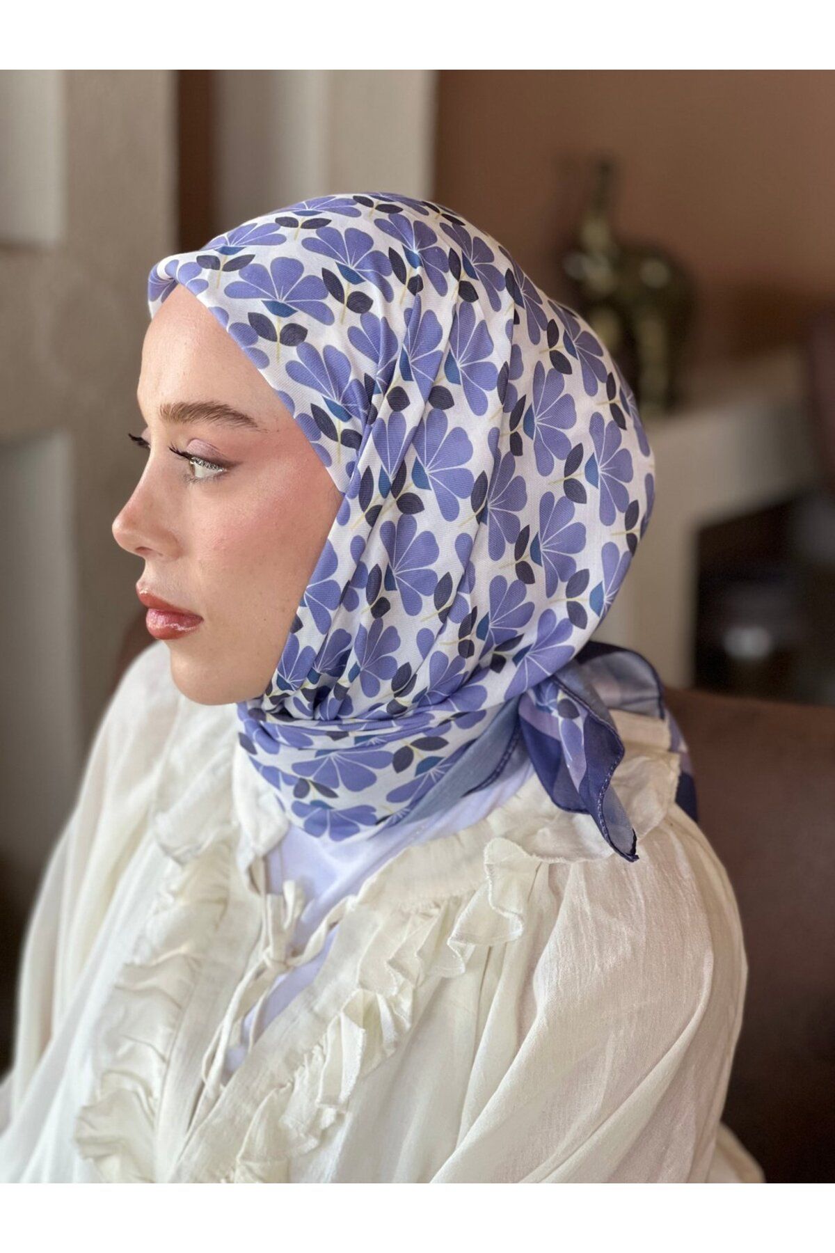 Modakaşmir Yonca Desen Pamuk Eşarp