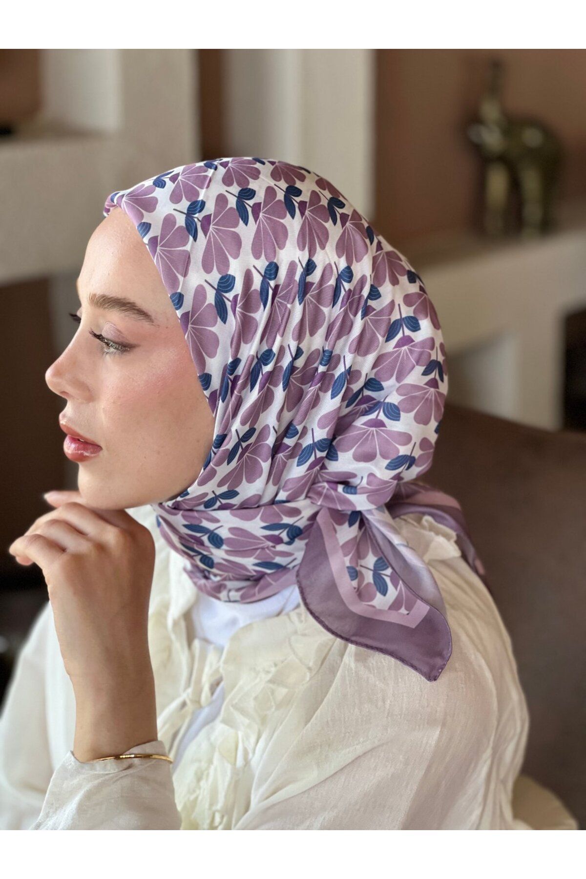 Modakaşmir Yonca Desen Pamuk Eşarp