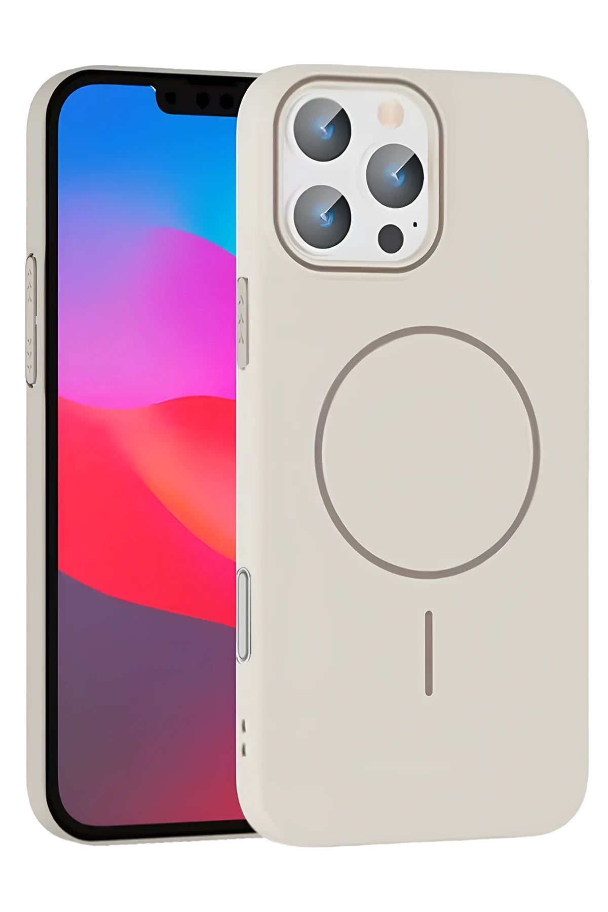 cepmoda iPhonE 16 PRO MAX | BROS Telefon Kılıfı - Magsafe destekli, Kamera Çıkıntılı Kapak | KREM