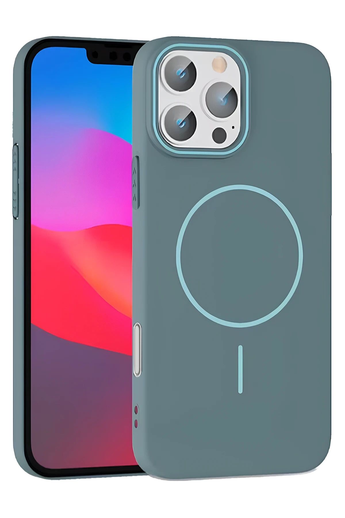 cepmoda iPhonE 16 PRO | BROS Telefon Kılıfı - Magsafe destekli, Kamera Çıkıntılı Kapak | TURKUAZ