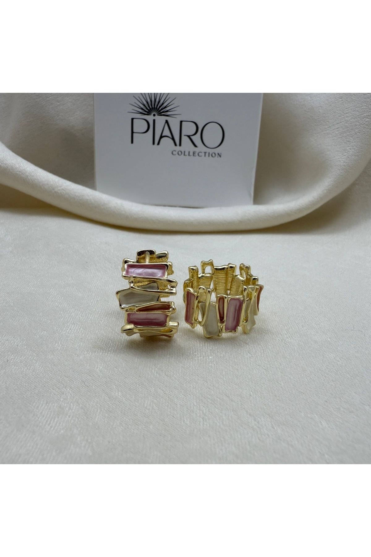 Piaro Collection Renkli Taşlı Halka Çelik Küpe