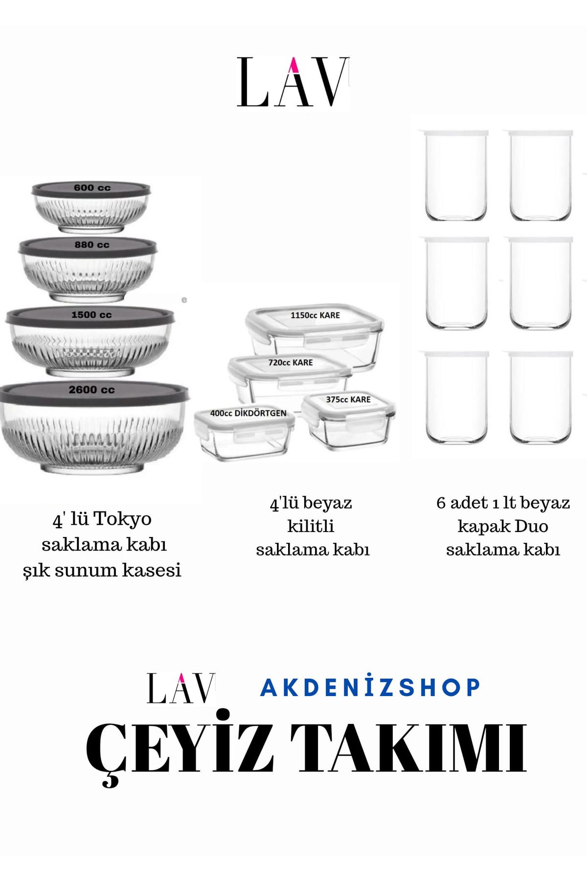 LAV AKDENİZ 28 PARÇA ÇEYİZ SETİ