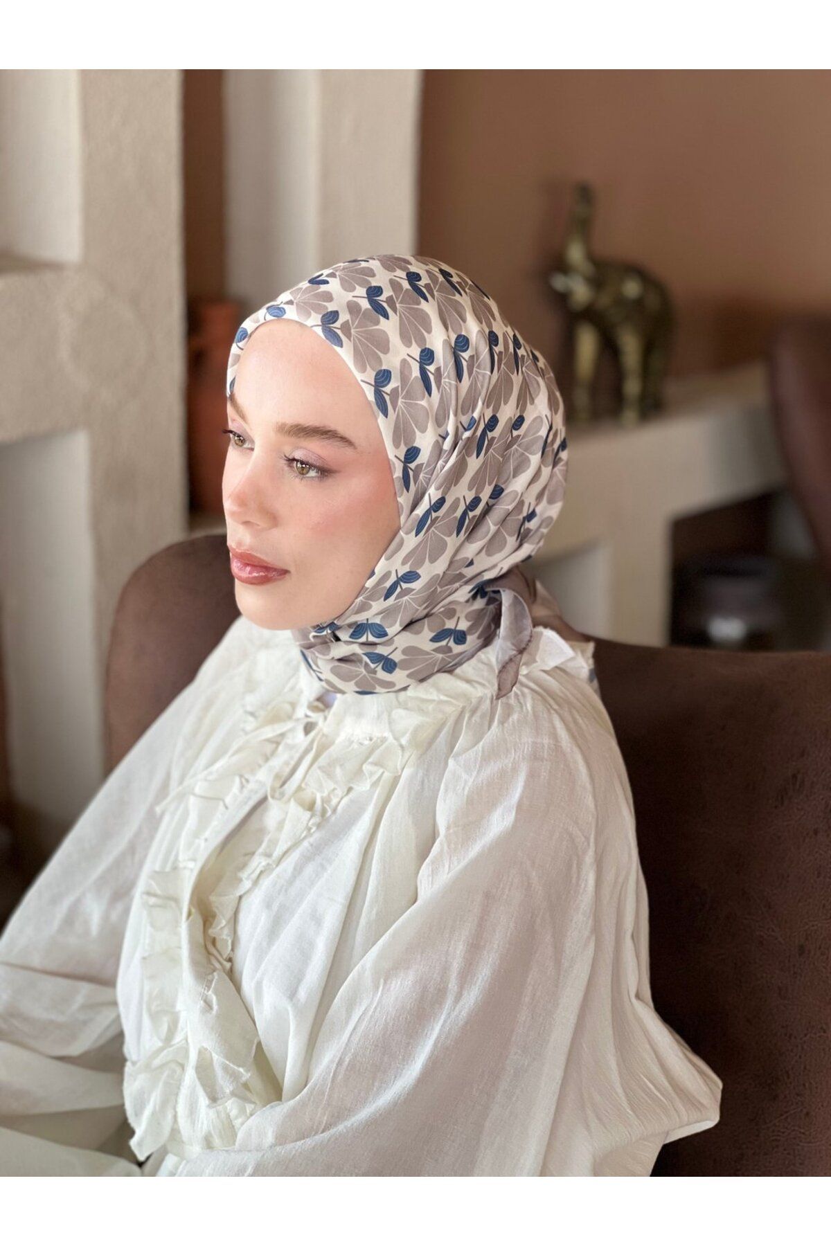 Modakaşmir Yonca Desen Pamuk Eşarp