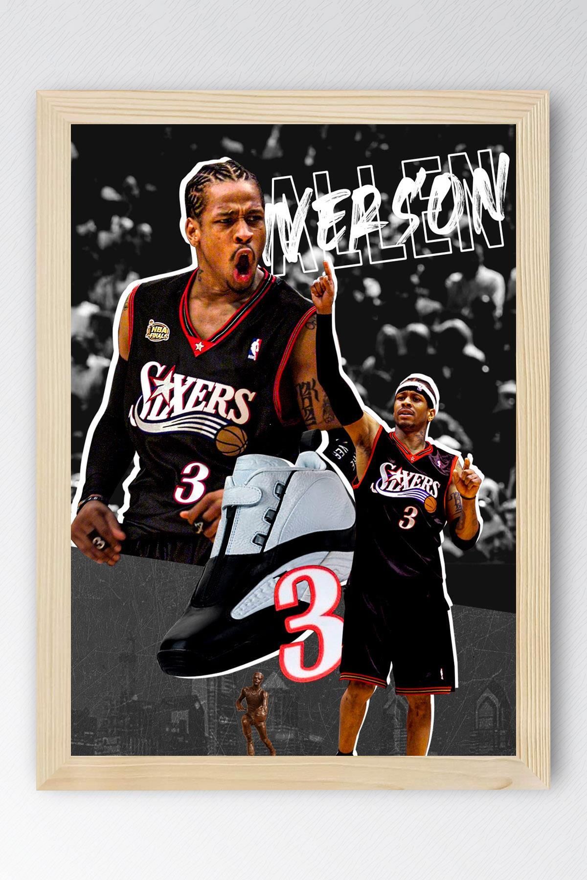 Saturn Allen Iverson Çerçeveli Tablo - Basketbol NBA Posteri Tablo