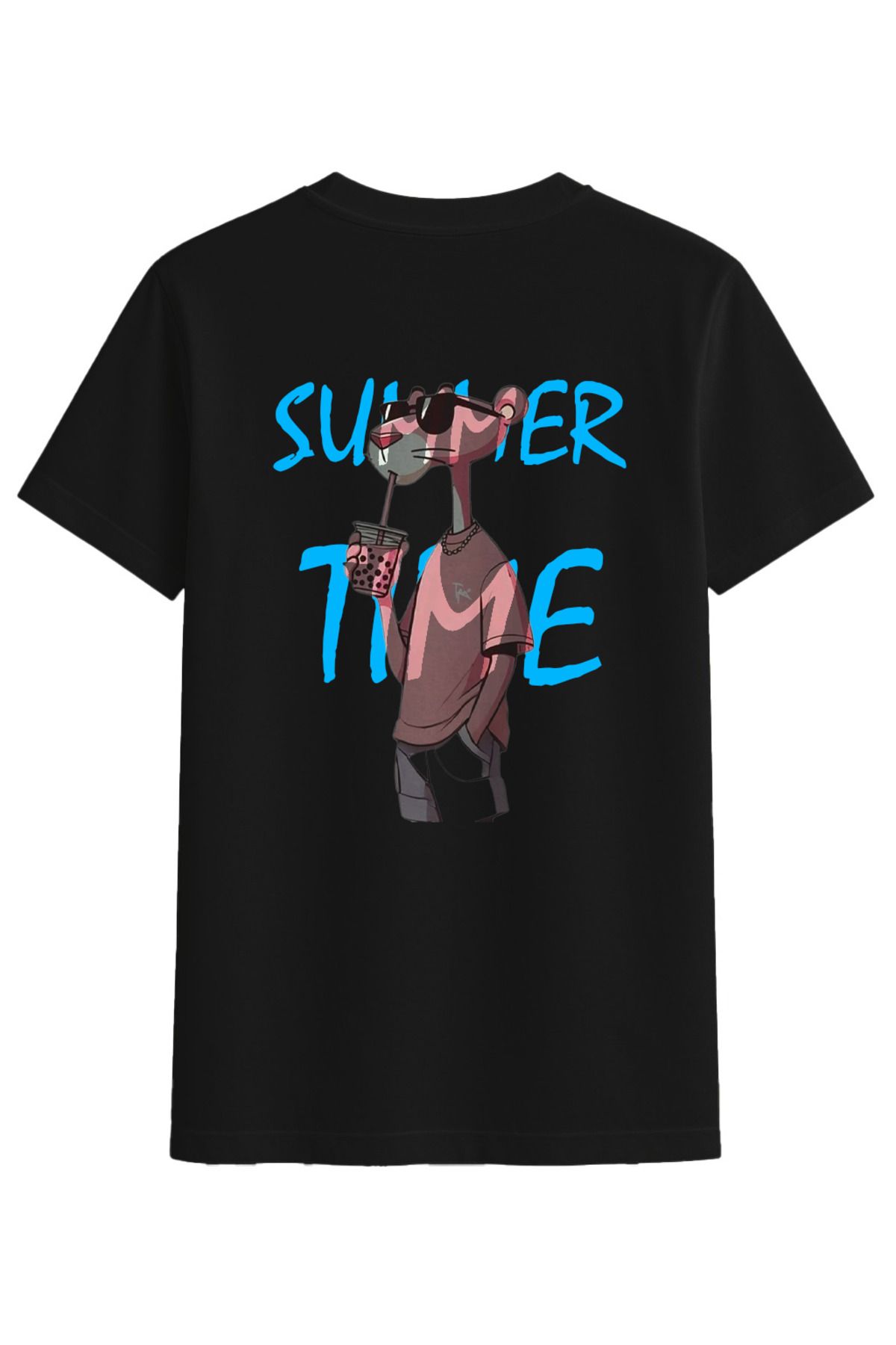 Vigor Wear PEMBE PANTER Baskılı Oversize UNİSEX T-shirt