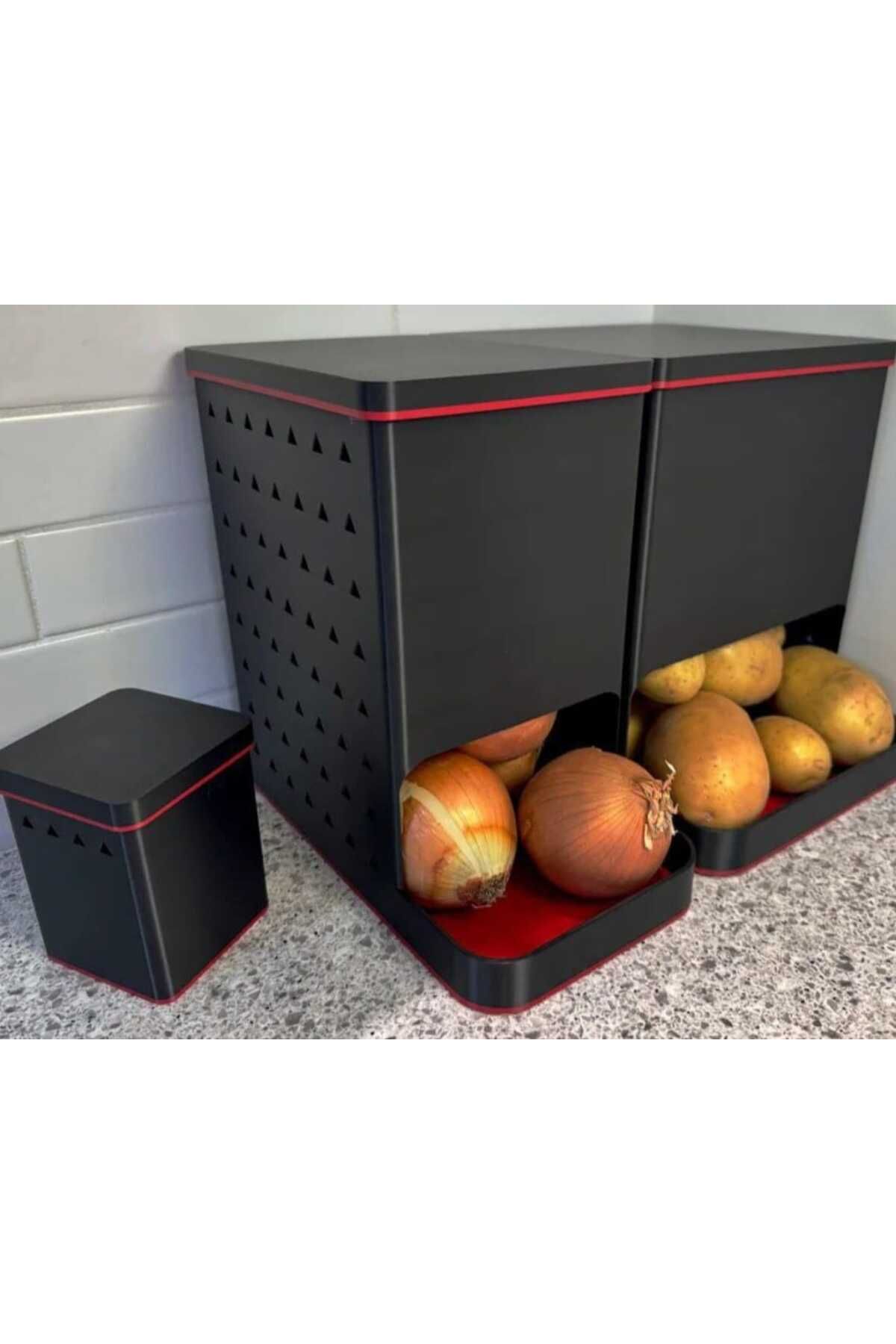 ValoriaConcept 🥕🍓 3'lü Meyve & Sebze Saklama Kabı Seti | 3 Bölmeli, Pratik ve Şık! 🧺