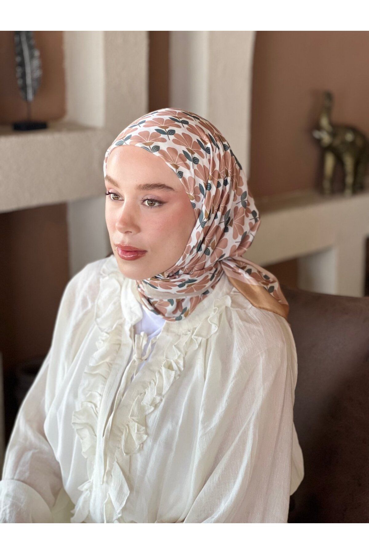 Modakaşmir Yonca Desen Pamuk Eşarp