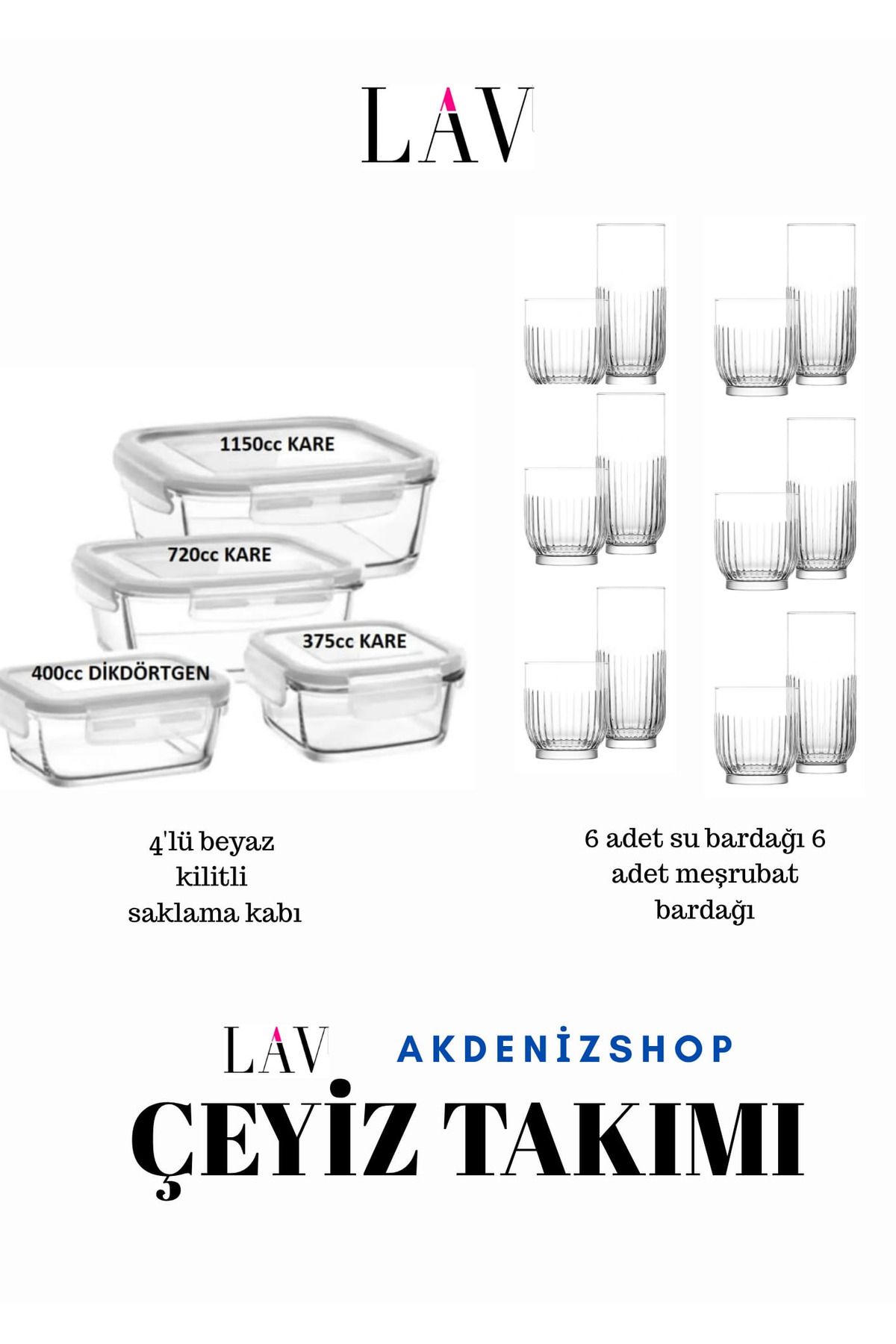 LAV AKDENİZ ÇEYİZ SETİ