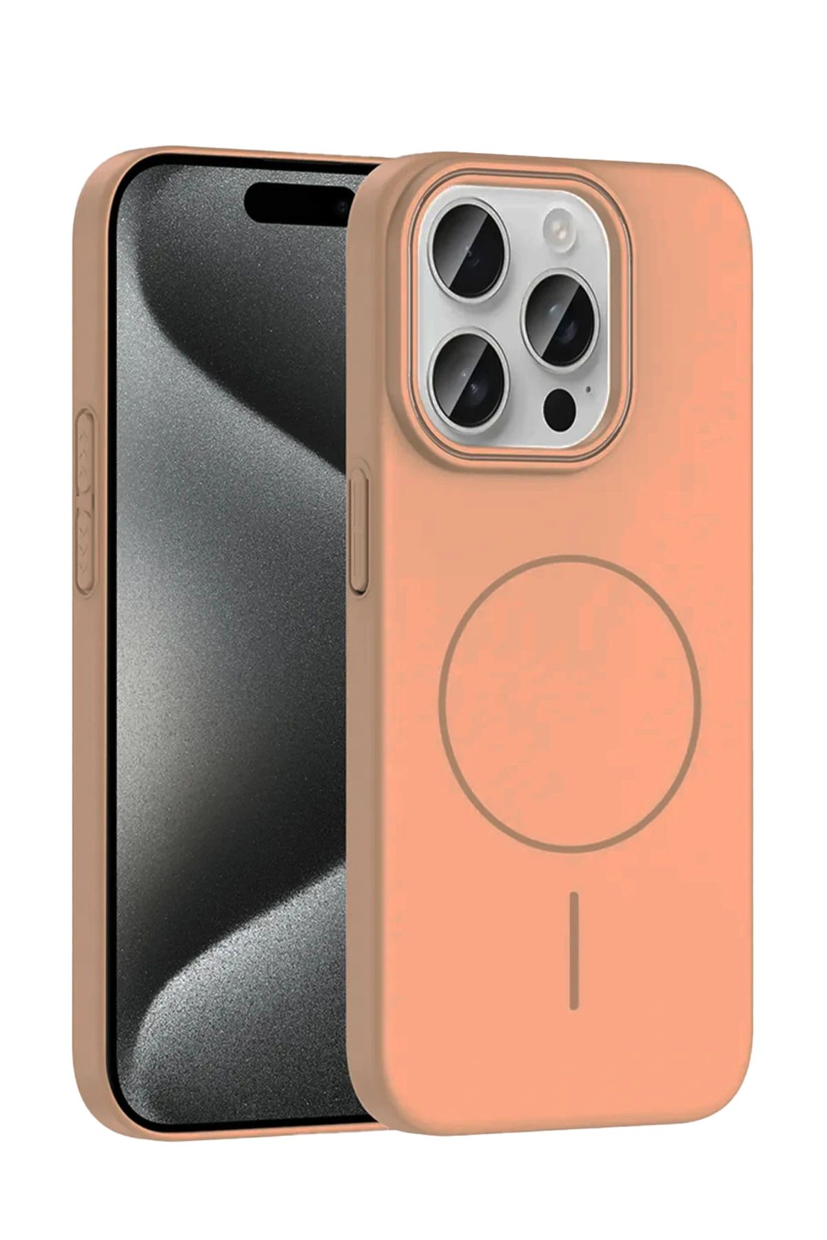 cepmoda iPhonE 15 PRO MAX | BROS Telefon Kılıfı - Magsafe destekli, Kamera Çıkıntılı Kapak | ÇÖL TİTANYUM