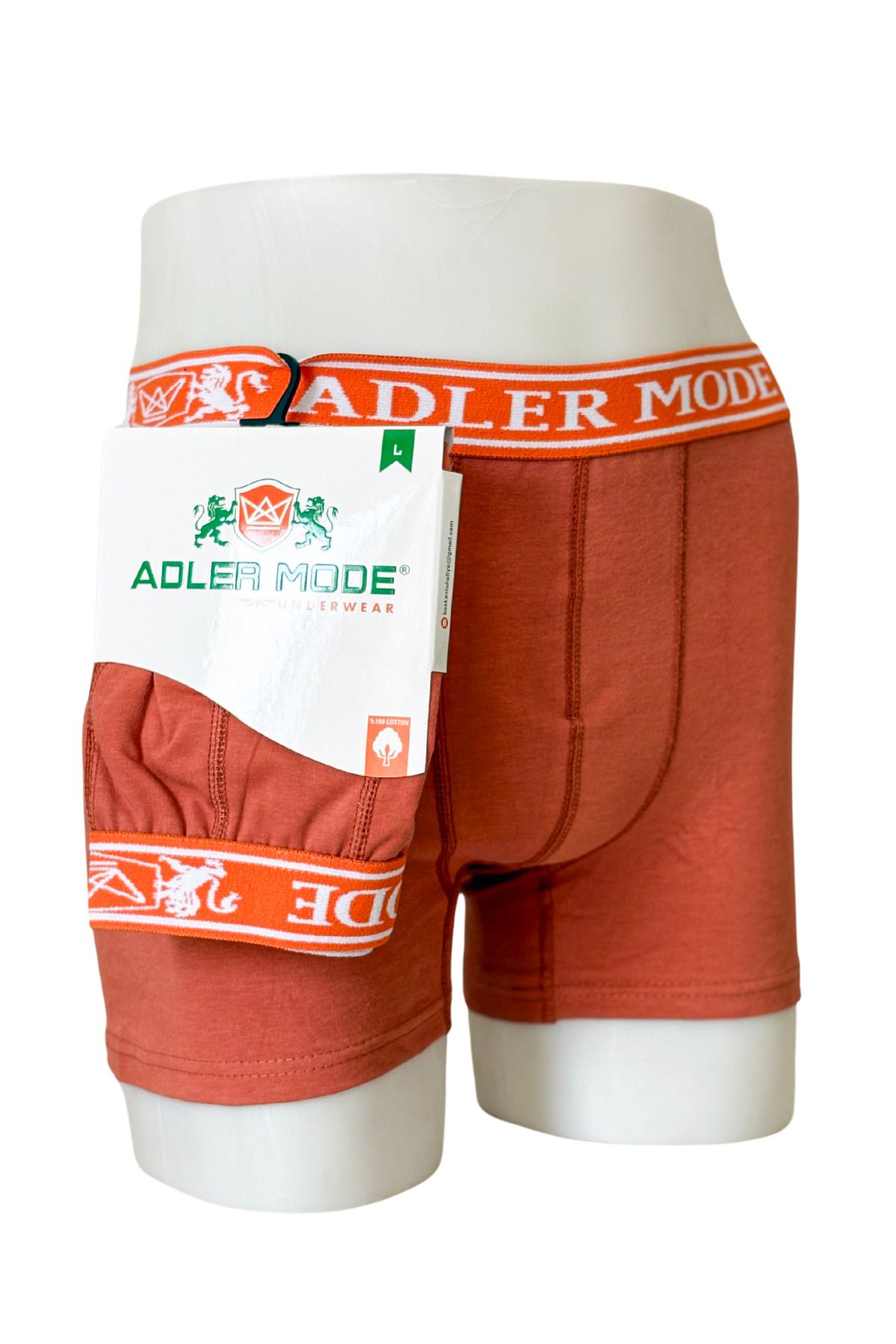 ADLER MODE Erkek Pamuk Boxer Turuncu
