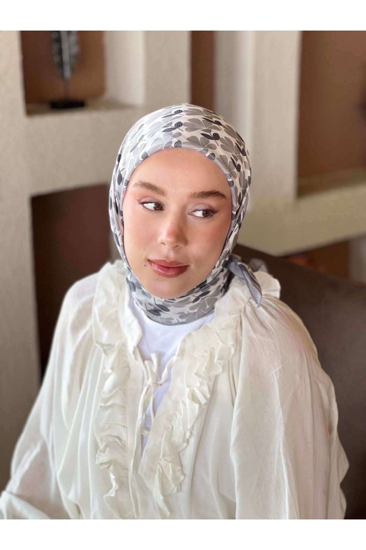 Modakaşmir Yonca Desen Pamuk Eşarp