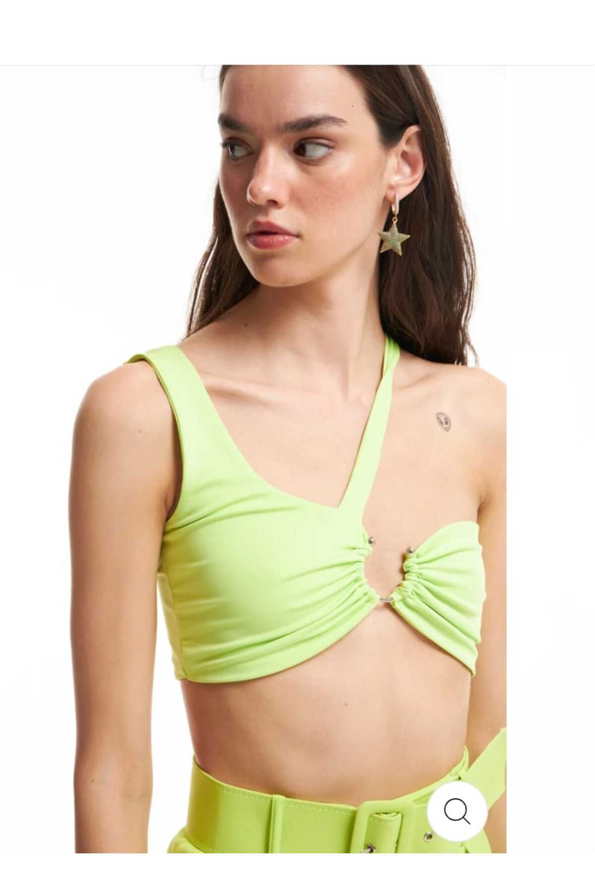 DENİKK Yudoowear,halka detayli yesil renk büstiyer