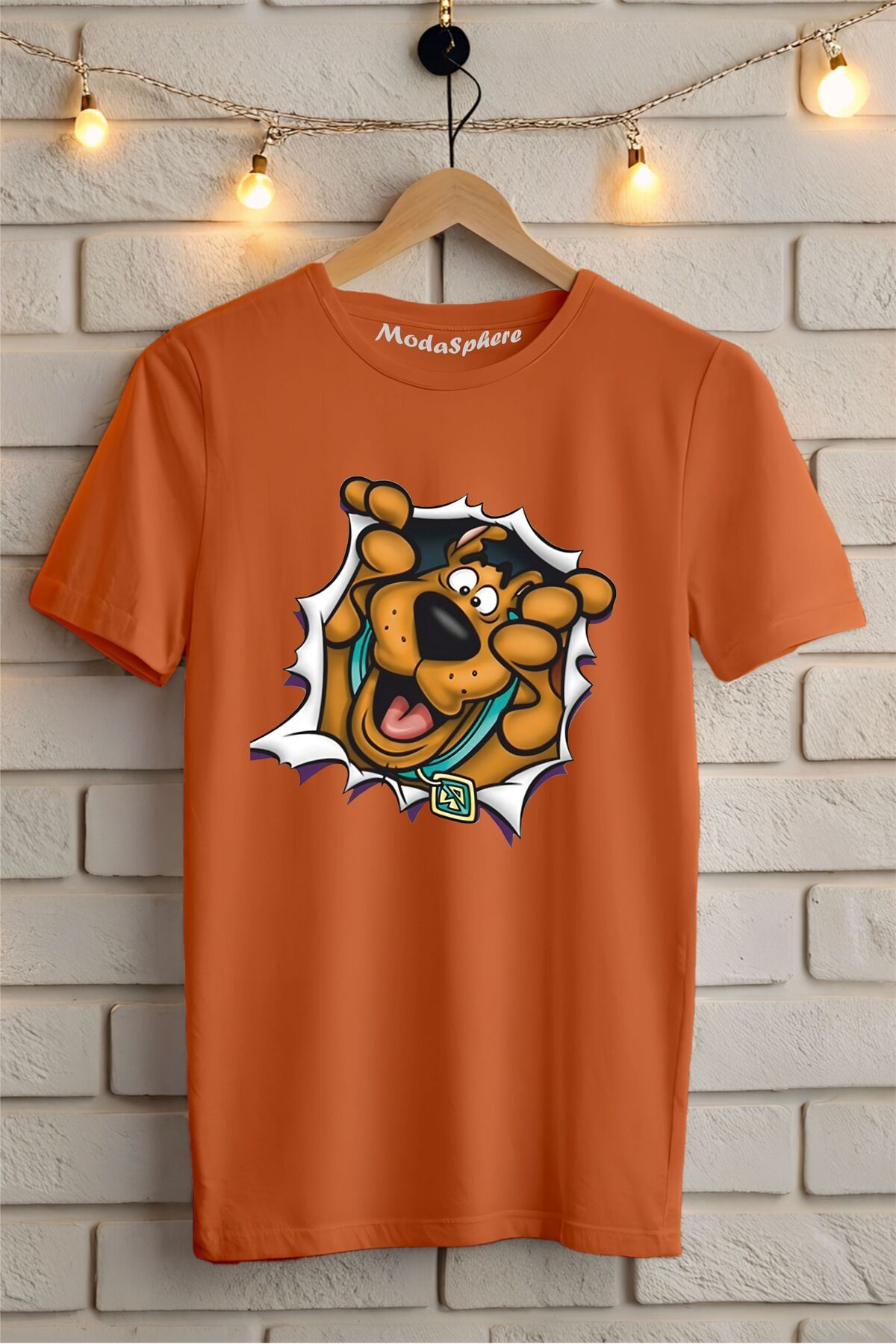 ModaSphere Scooby Doo Baskılı Unisex Oversize Tişört